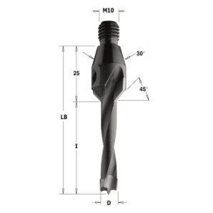 334.120.11 Wiertło NP gw-trzp.GZ HW D=12I=30 LB=55 S=M10/30o RH