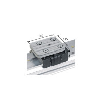 Blok podciśn VCBLS-K1 140x115 H=50 mm do szablonów