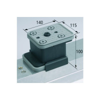 Blok podciśn VCBL-K2 AS 140x115 H=100 mm z systemem podnoszącym