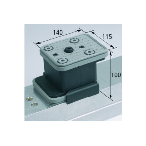 Blok podciśn VCBL-K2 AS 140x115 H=100 mm z systemem podnoszącym
