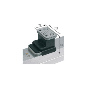 Blok podciśn VCBL-K2 125x75 H=100 mm Q stopa 140x115 mm Q poprzeczny wąskie el.