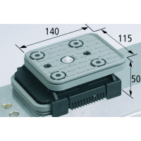 Blok podciśn VCBL-K2 TV 140x115 H=50 mm z czujnikiem krańcowym