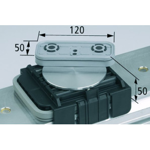 Blok podciśn VCBL-K1 120x50 H=50 mm OBR. ssawa górna obracana o 360 stopni