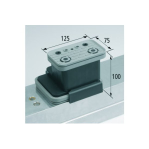 Blok podciśn VCBL-K2 125x75 H=100 mm stopa 160x115 mm L wzdłużny wąskie el.