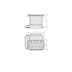 Blok podciśn VCBL-K2 125x75 H=100 mm stopa 160x115 mm L wzdłużny wąskie el.