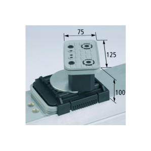 Blok podciśn VCBL-K2 125x75 H=100 mm OBR obrót o 360 stopni