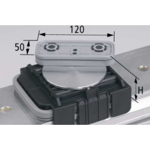 Blok podciśn VCBL-K1 120x50 H=85 mm OBR. ssawa górna obracana o 360 stopni