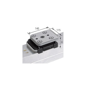 Blok podciśn VCBL-K2 140x115 H=75 mm system dwuobwodowy