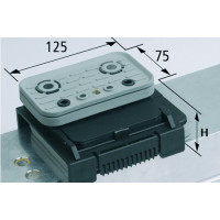 Blok podciśn VCBL-K2 TV 125x75 H=75 mm L (wzdłużny) z czujnikiem krańcowym