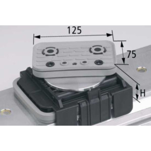 Blok podciśn VCBL-K1 125x75 H=125mm OBR. ssawa górna obracana o 360 stopni