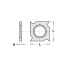 114254  Płytka HM  14,0x14,0x2,5mm HC20 d=8,3