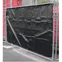 17652.STACO Plandeka 1,76x3,41 150 g/m2do ogrodzeń budowlanych czarna