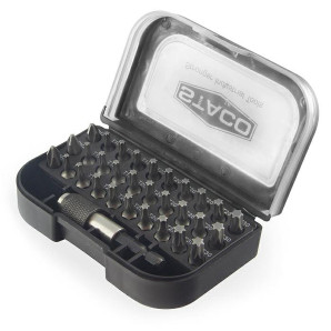 20999.STACO Zestaw bitów 31szt. 1/4x25mmTX10,TX15,TX20,TX25,TX30,PH2+Uchwyt do bitów