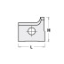 215203  Płytka HM 15,0x14,5x2,0mm HC05 d=4,0  R=3,0  LH