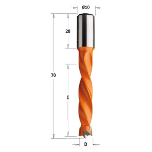 309.150.12 Wiertło HW NP D=15I=43 L=70 S=10x20 LH