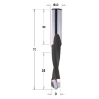 313.050.41 Wiertło P HW D=5 I=27 L=57,5S=10x26 RH  XTREME-HW
