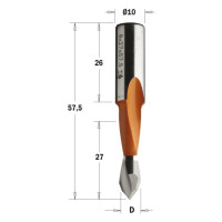 313.080.42 Wiertło P HW D=8 I=27 L=57,5S=10x26 LH  XTREME-HW