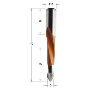 314.080.42 Wiertło P HW D=8 I=35 L=70S=10x26 LH XTREME-HW