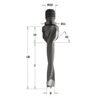 329.120.11 Wiertło HW NP gw-trzp.GZ D=12I=40 LB=55 S=M10/11x4 RH