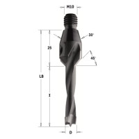 334.050.11 Wiertło NP gw-trzp.GZ HW D=5I=30 LB=55 S=M10/30o RH