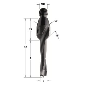 334.050.11 Wiertło NP gw-trzp.GZ HW D=5I=30 LB=55 S=M10/30o RH