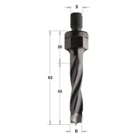 346.100.11 Wiertło NP gw-trzpien HW D=10I=43 LB=63 S=M10 RH