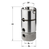 360.201.00 Szybkozłączka D3=10 D2=20L=43 RH+LH MORBIDELLI