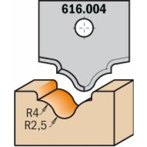 616.004 Nóż profilowy 20x20x2Profil R4 + R2,5
