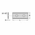 640122  Płytka HM 40,0x12,0x1,5mmMG18 a=26,0  <45