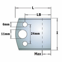 690.193H Para noży HSS 40x32,5x4 mm