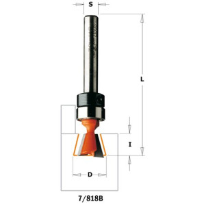 818.128.11B Frez HM D=12,7 I=12,7 L=52,4S=6,35  A=14  z łożyskiem