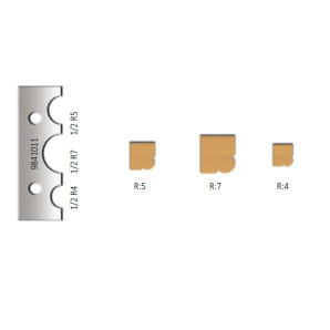 9841011 Zestaw ostrzy  HM 1/2 R=4,5 i 7