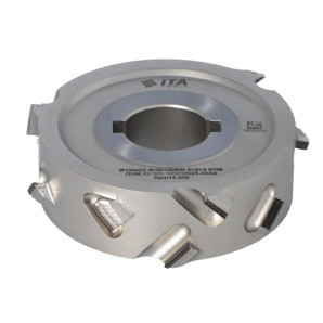 DGM.Głowica D=100 F=30+2CH I=25 LN Z=3+3 H=4,5 A=45°  SYM / LOW NOISE / + dystans D30x15 mm