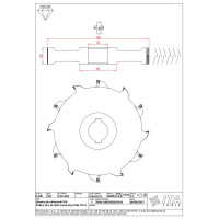 DGM.Głowica D=180 I=28 F=35+2CH Z=6+6 (12) H5,0 SYM