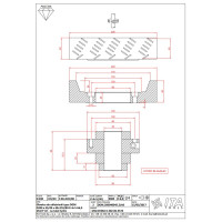 DGM Głowica DIA D=200 l=45 d=40 Z=5+5 H6,0 TOP 54,9° LH