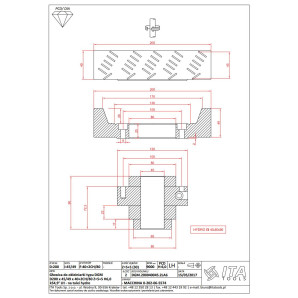 DGM Głowica DIA D=200 l=45 d=40 Z=5+5 H6,0 TOP 54,9° LH