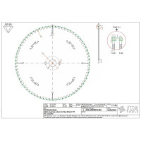 DSA.Piła D=320 F= 30 Z= 72 K/P=4,4/3,2 H=4 TPF PH: 2/10/60