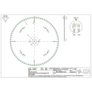 DSA.Piła D=320 F= 30 Z= 72 K/P=4,4/3,2 H=4 TPF PH: 2/10/60