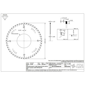 DSH.Piła D=255 F=100 K=4,2/P=2,8 Z=48 H6,0 RH PH: 6