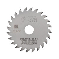 DSR.Piła D=100 F= 20 Z= 24 K/P=4,0/3,0 H=6,0 FP PH: -