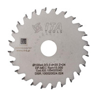 DSR.Piła D=100 F= 20 Z= 24 K/P=4,0/3,0 H4,0 FP PH: -