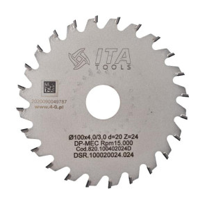 DSR.Piła D=100 F= 20 Z= 24 K/P=4,0/3,0 H4,0 FP PH: -