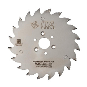 DSR.Piła D=125 F= 20 Z= 20 K/P=4,5/3,5 H=6 PH: 3/4,5/35 <90° RH + 3/4,5/35 <90° LH FP