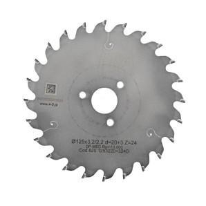 DSR.Piła D=125 F= 20 Z= 24 K/P=3,2/2,2 H=4 PH: 3/4,5/35 <90 st. RH FP