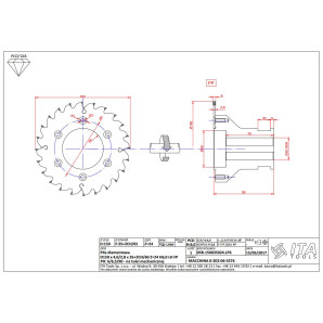 DSR.Piła D=150 F= 35 Z= 24 K=4,0 H=6 PP LH