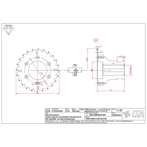 DSR.Piła D=150 F= 35 Z= 24 K=4,0 H=6 PP RH
