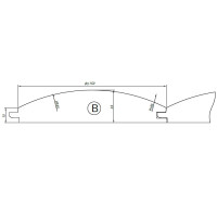 GE1.Zest.5 GłowicHSS Z4 -elewacja TYP B D=160/140 F= 40 I=150 mm