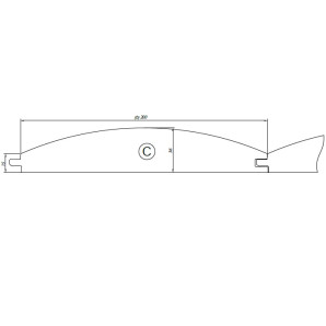 GE1.Zest.6 GłowicHSS Z4 -elewacja TYP C D=160/140 F= 40 I=200 mm