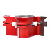 GP3.Zest.4 GłowicHM Z4 -deskaPod TYP A D=160 F= 30 I=16-22 mm 2x(pióro+wpust)