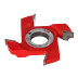 GZ2.Glowica D=150 F=40 I=25 Z=4 R=8 ćwierćwałek lewy